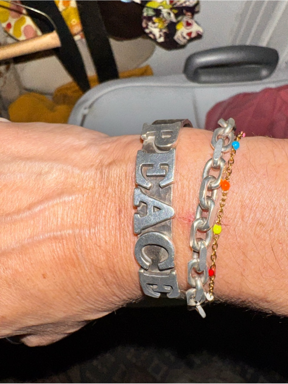 Richard Schmidt sterling cuff bracelet “Peace”- Silver - Picture 3 of 3